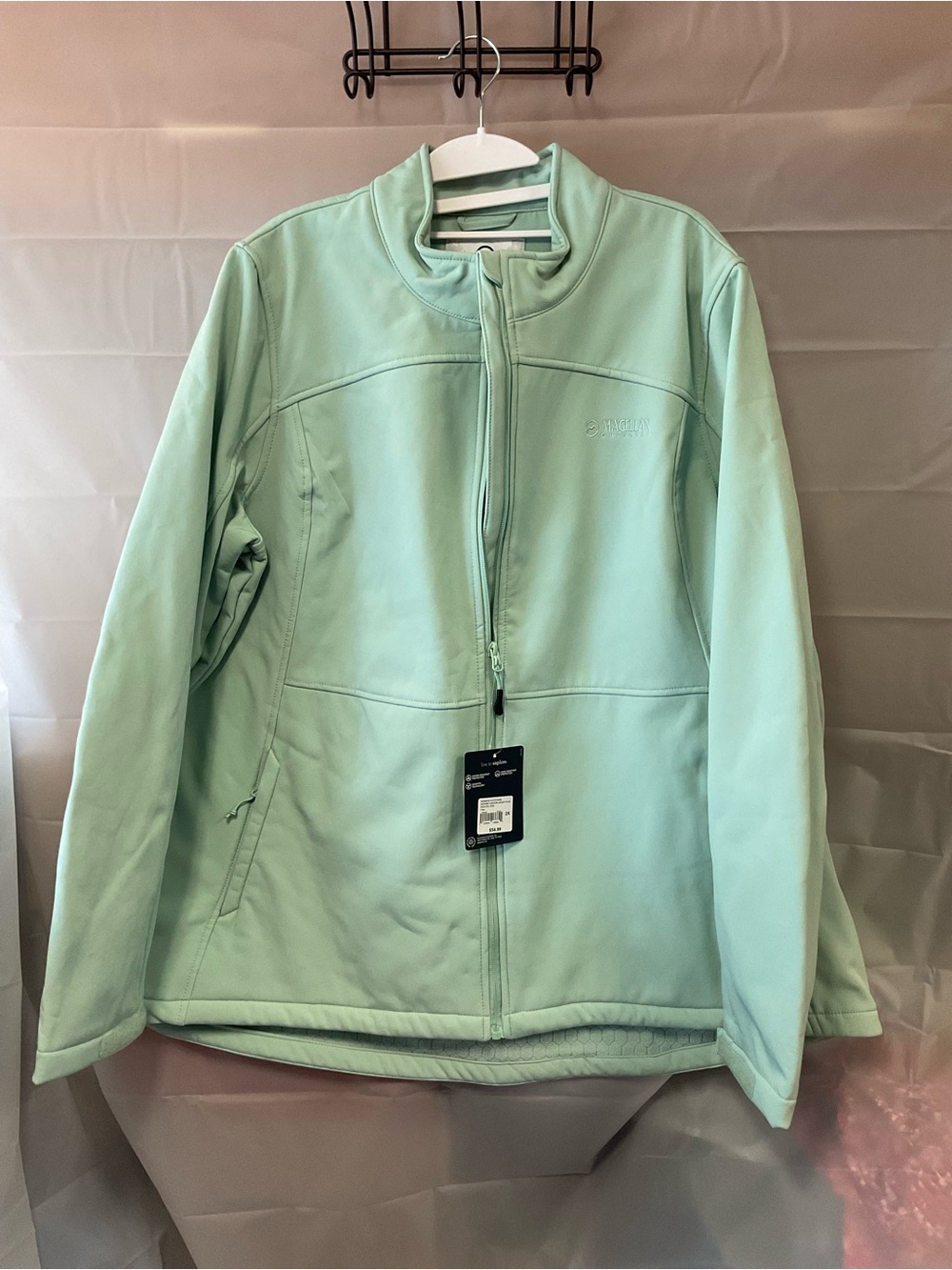 Magellan Outdoors Light Mint Full-Zip Utility Jacket